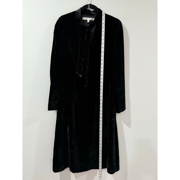 Banana Republic Olivia Palermo Velvet Tie Neck Midi Dress Size 4 (093) - Picture 8 of 10